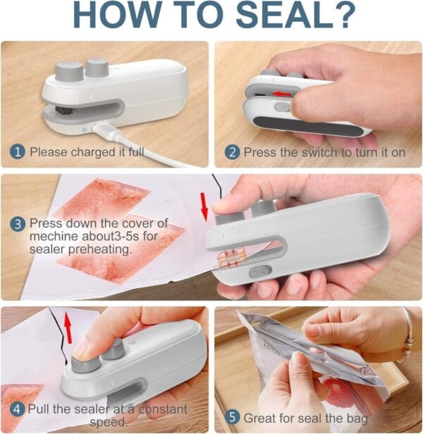 2 in 1 mini bag sealer is a heat bag sealer - Image 3