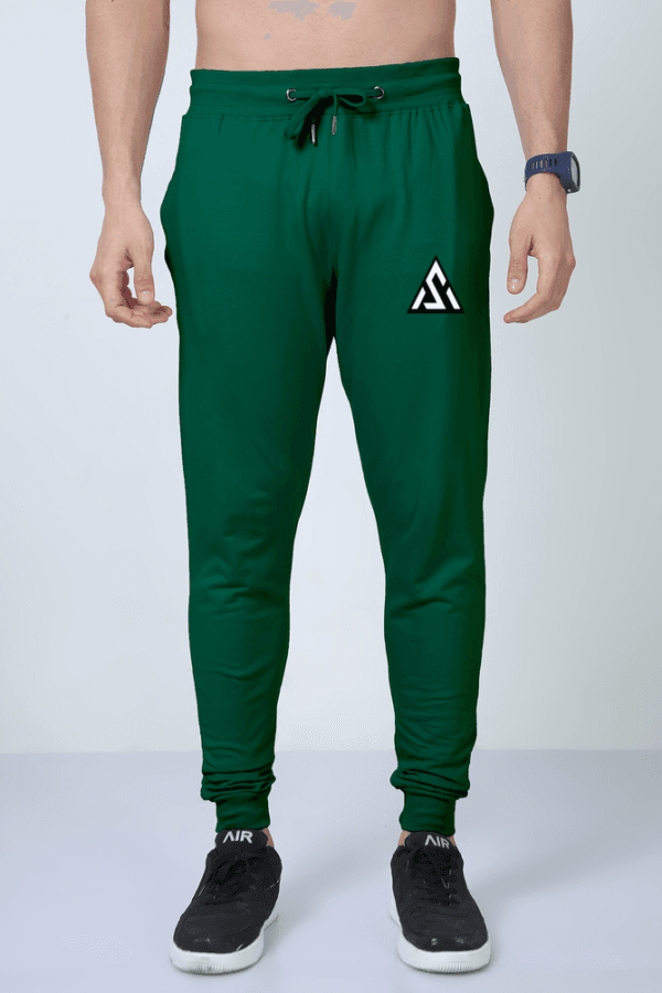 Ace Unisex Maroon Joggers (S) – Gold Vinyl Accent - Image 3