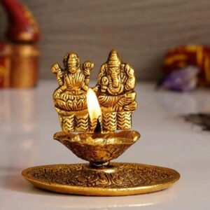 ganesh laxmi sitting Idol Diya