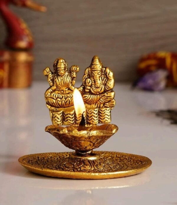 ganesh laxmi sitting Idol Diya