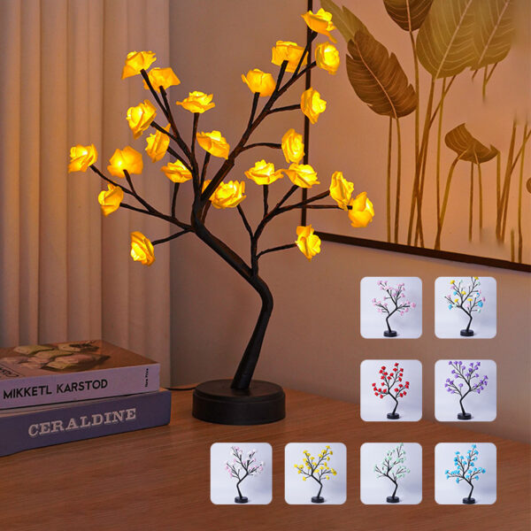 Table Lamp Flower Tree Rose Lamps Fairy