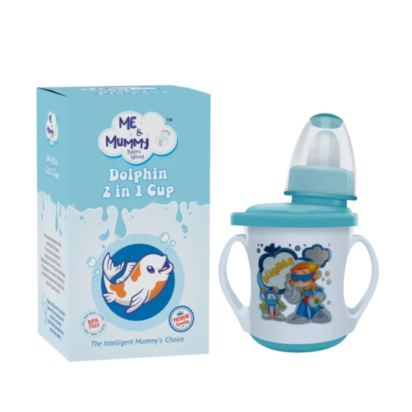 DOLPHIN 2 in 1 Convertible Soft Spout nipple cup