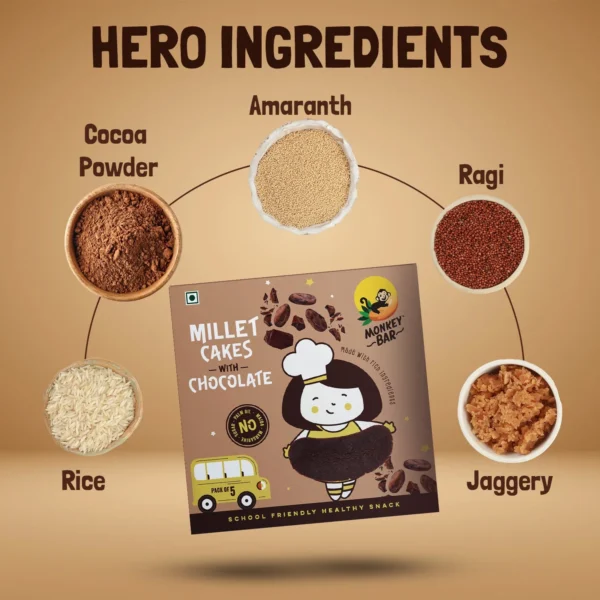 Millet Cakes with Chocolate Flavour - Pack of 2 - Image 3