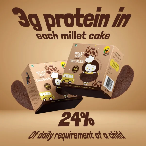 Millet Cakes with Chocolate Flavour - Pack of 2 - Image 2