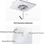 Sticker ABS Plastic + Steel Hook Hanger - Set of 5
